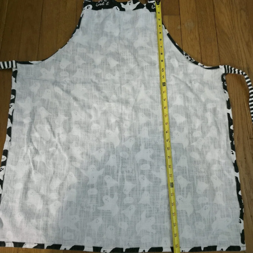 Glow In The Dark Halloween Ghost Apron If You've Got It Haunt It Black Cotton